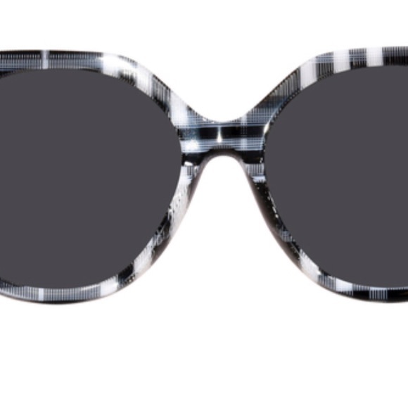 Burberry Black and White Checkered Women's Sunglasses - Picture 6 of 8